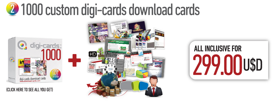 1000 custom digi-cards download cards